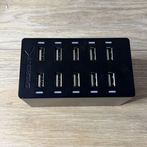 Sabrent 60W 10-Port USB Charging Station Fast Charger Tested Works AX-TPCS/TU63